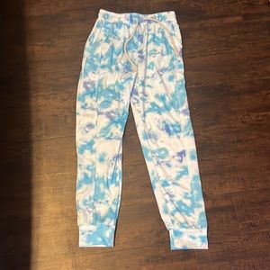 Macys tie dye blue and purple jogger/ sweat pants
